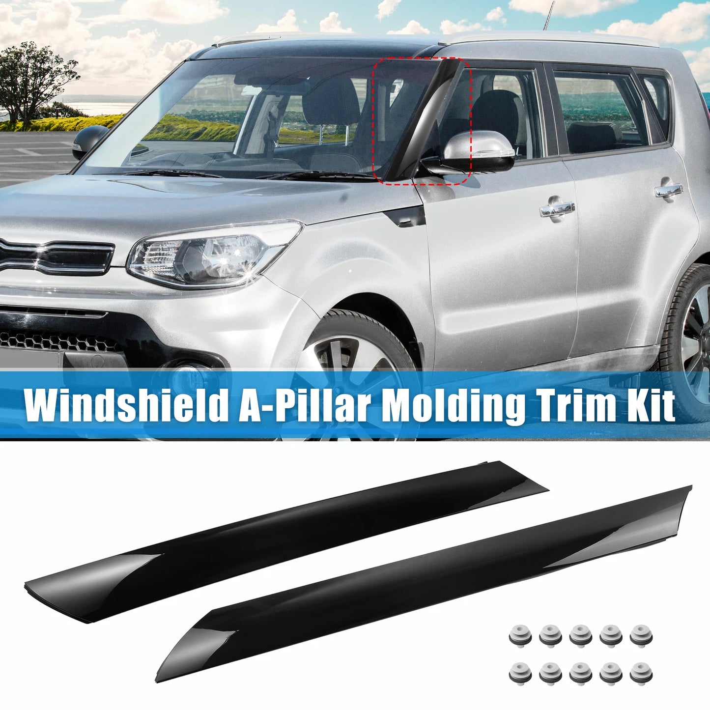 Windshield A-Pillar Trim Panel for Kia Soul (2010-2013)  Left Right