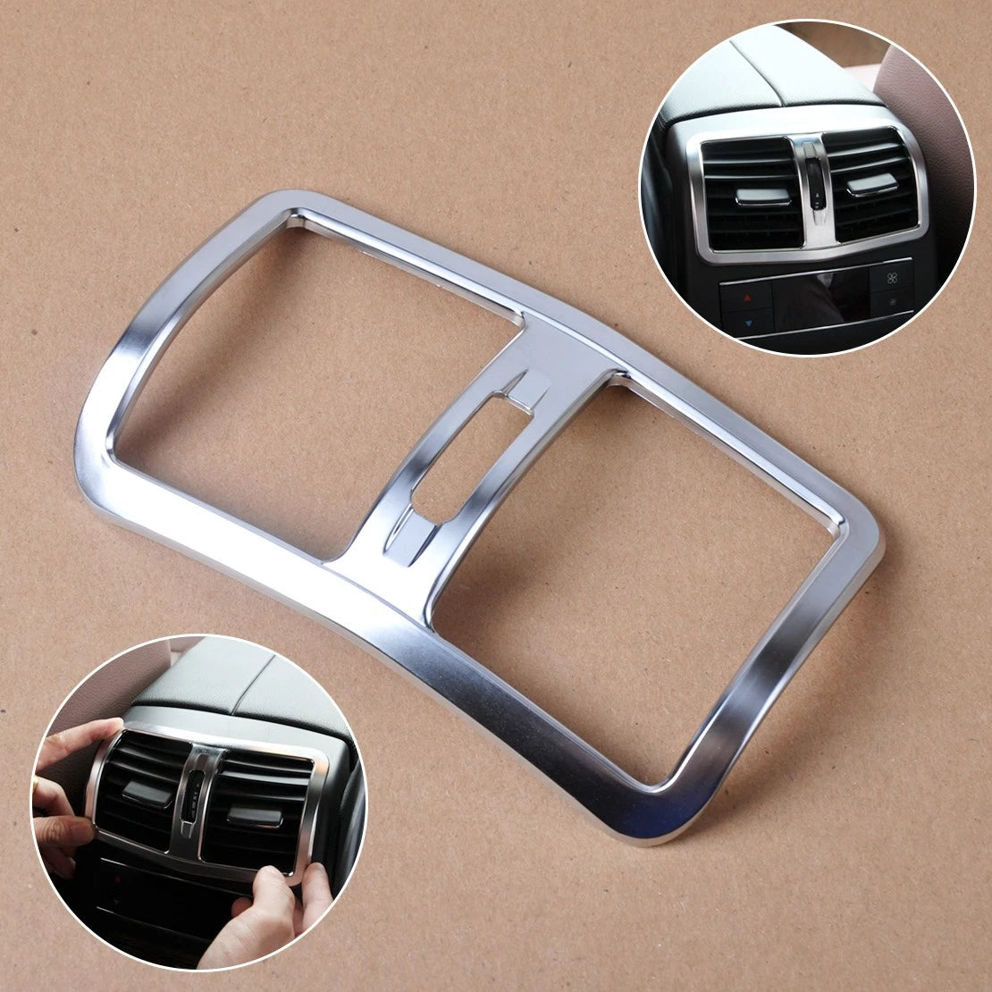 Chrome Ventilation Cover Trim Air Vent Frame for Mercedes W212 E-Class (2015)