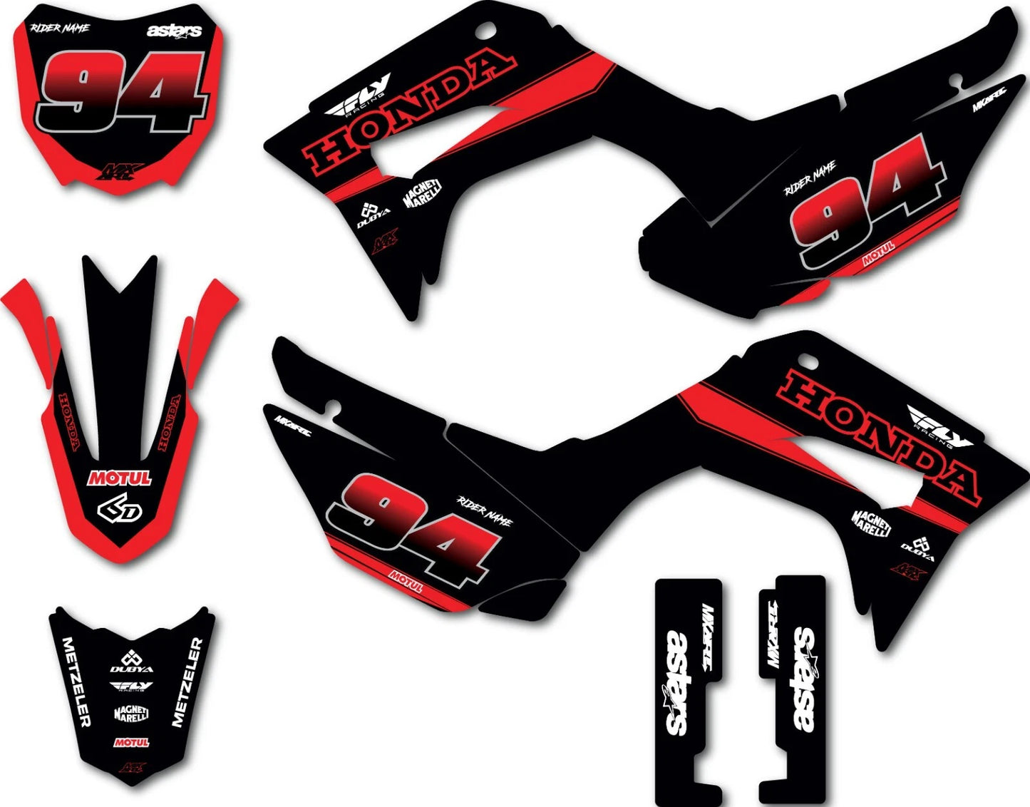 Full Graphics Kit for Honda CRF 110 (2019-2025) United Style Stickers