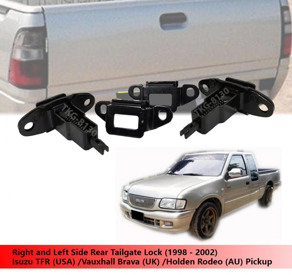 Tailgate Lock Latch for Isuzu TFR, Vauxhall Brava, Holden Rodeo (1997-2003)