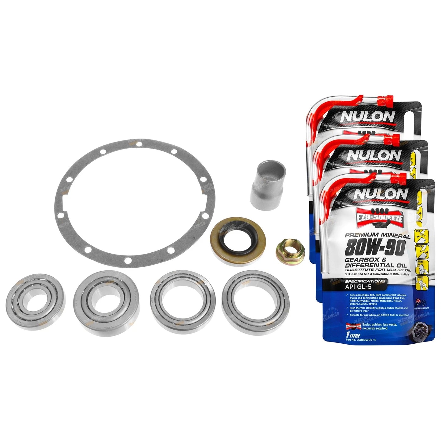 Rear LSD Diff Bearing Rebuild Kit + Oil for Toyota LN60 LN61 LN130 (1985–1996)