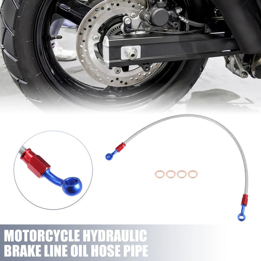 Set 60cm 23.62in 10mm ID Hydraulic Brake Line Silver Tone for Motorcycle