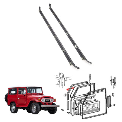 Front Door Glass Weatherstrip for Toyota Land Cruiser BJ45 FJ43 HJ45