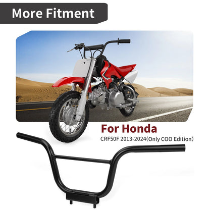 Black Handlebar Steering Bars for Honda CRF50F (2004-2023)