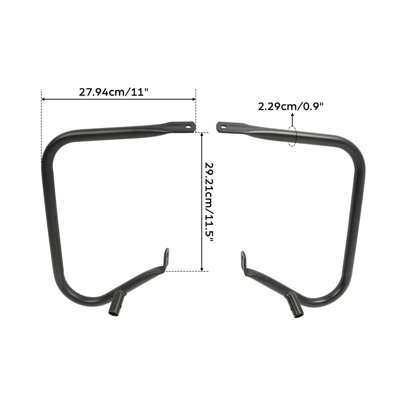 Black Saddlebag Guard Bracket for Harley Touring Electra Glide (1997-2013)