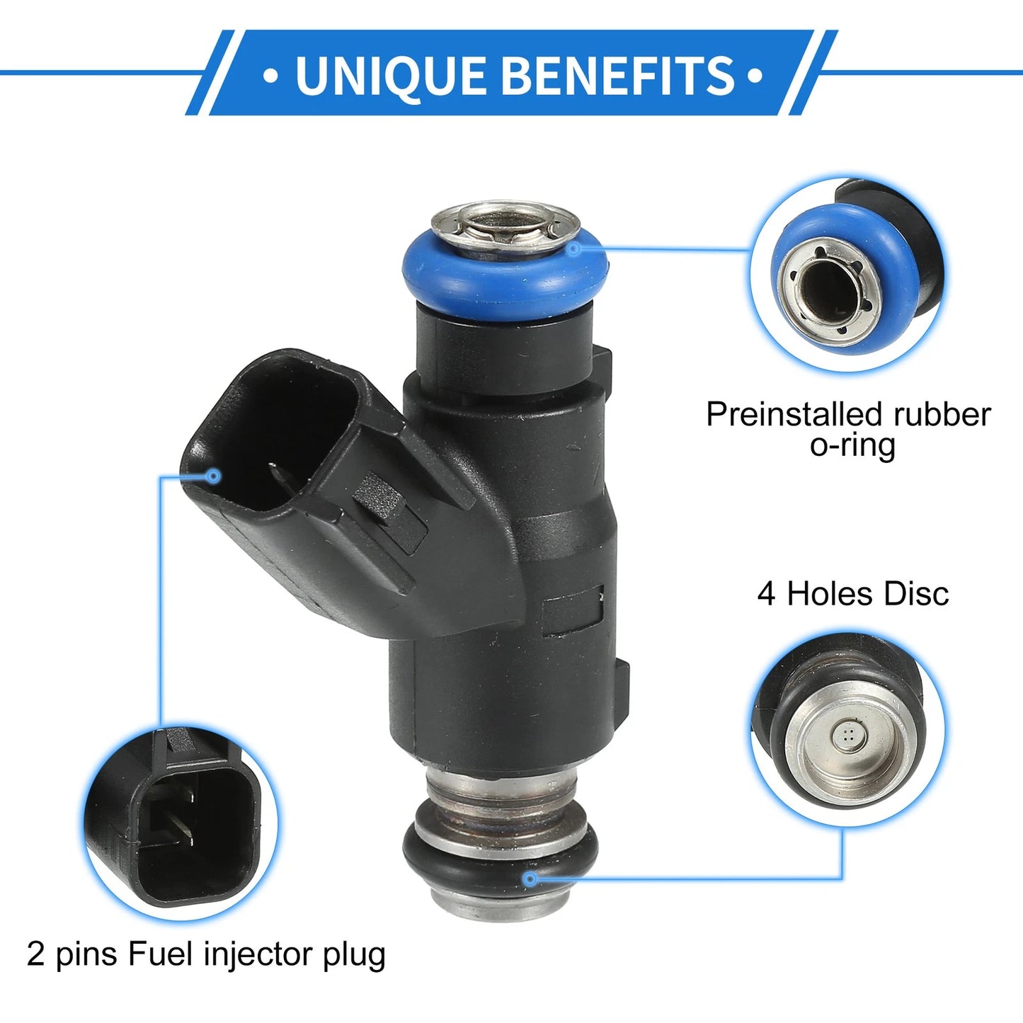 Fuel Injector 1.8L L4 for Mitsubishi Junjie (2000-2016)