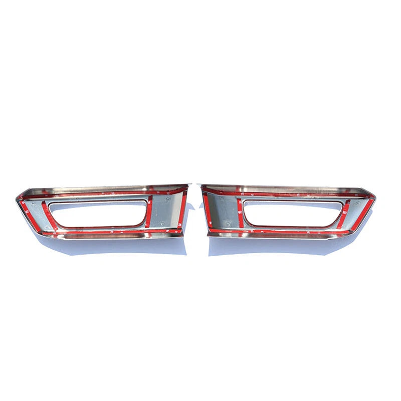 Pair Front Bumper Fog Lamp Cover Frame Trim Fit For Range Rover Sport 2014-2017