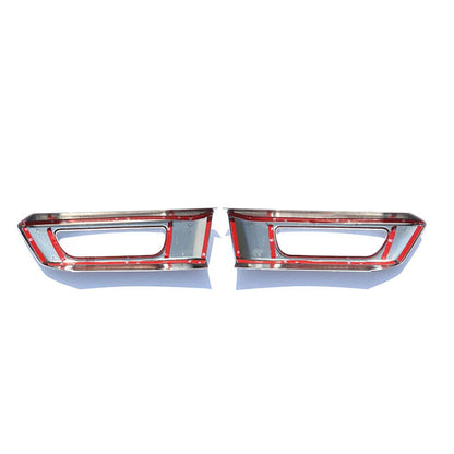 Pair Front Bumper Fog Lamp Cover Frame Trim Fit For Range Rover Sport 2014-2017