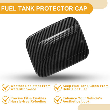 Fuel Tank Door Cap for Toyota RAV4 2019-2025 Carbon Fiber Black