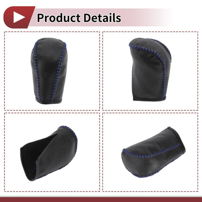 Car Gear Shift Knob Cover for Subaru Forester (2006-2012) Blue Faux Leather