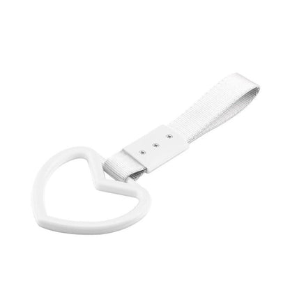 Heart JDM Tsurikawa Ring Handle Strap for Train Bus Drift Charm Tools White