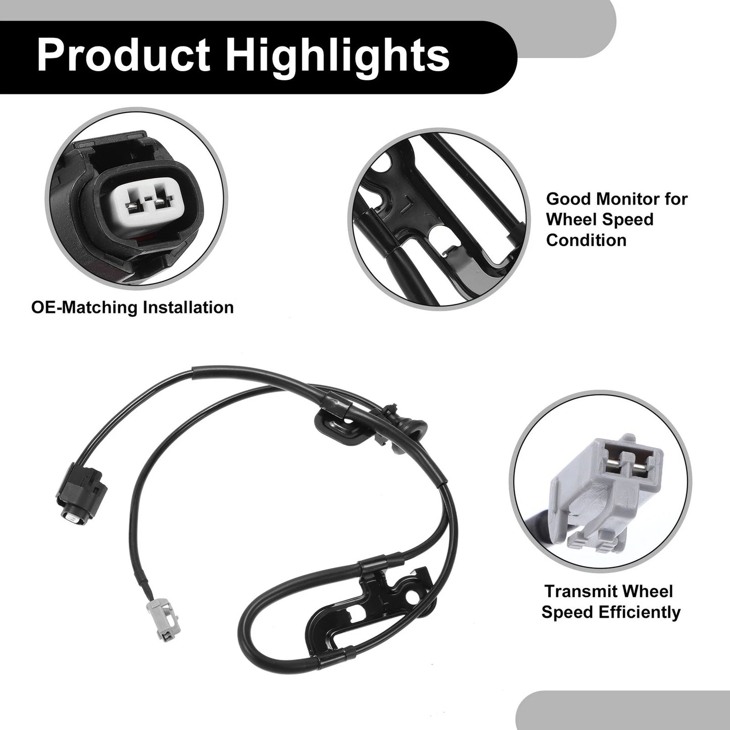 ABS Wheel Speed Sensor for Toyota Camry (2007-2009) 1 Pcs Rear Left