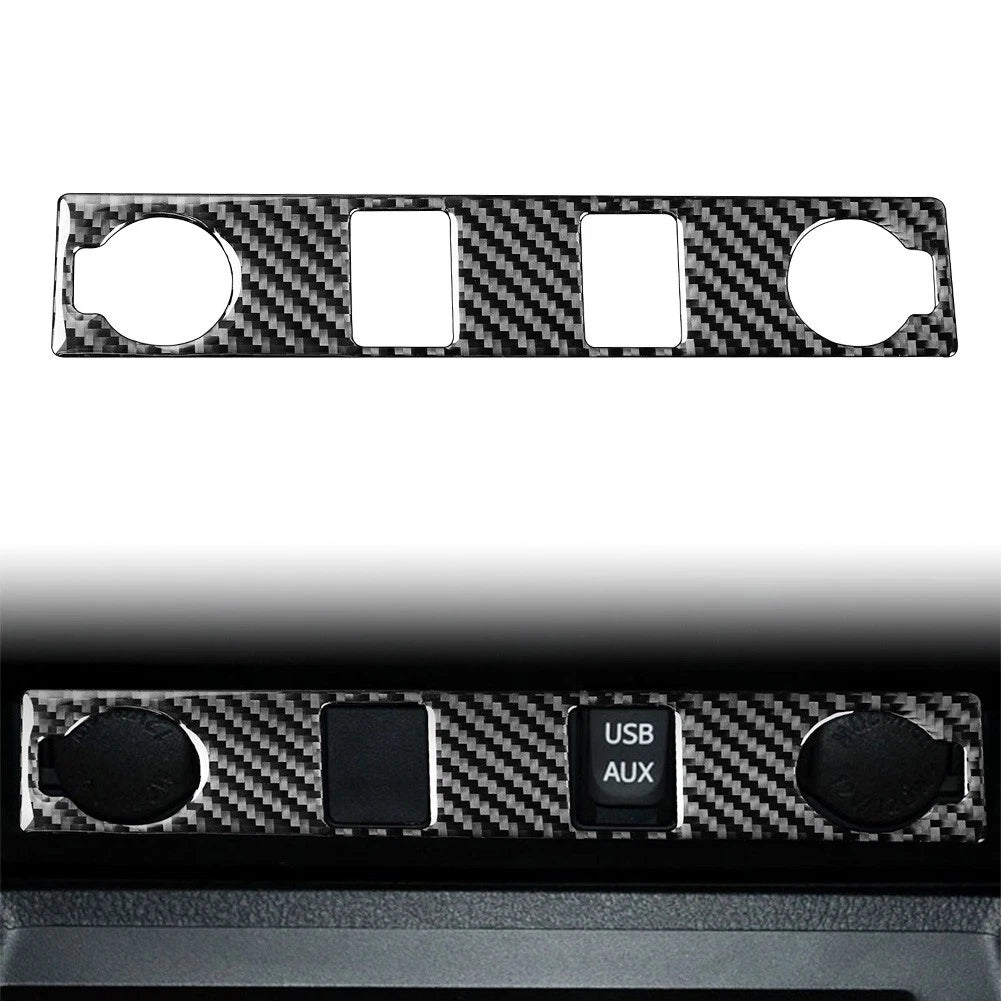 Carbon Fiber Cigar Lighter Panel Cover Trim for Toyota Tundra (2014-2021)