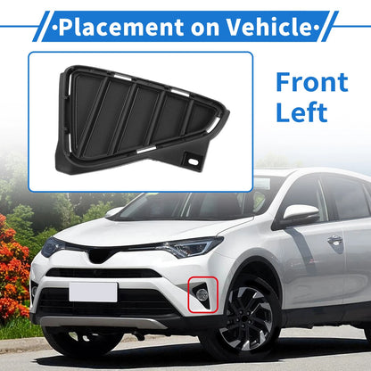 Front Left Bumper Fog Light Cover for Toyota RAV4 (2016–2018)