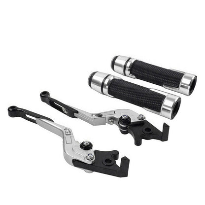 Silver Extendable Brake Clutch Levers Grip Set for Yamaha TMAX 500 530