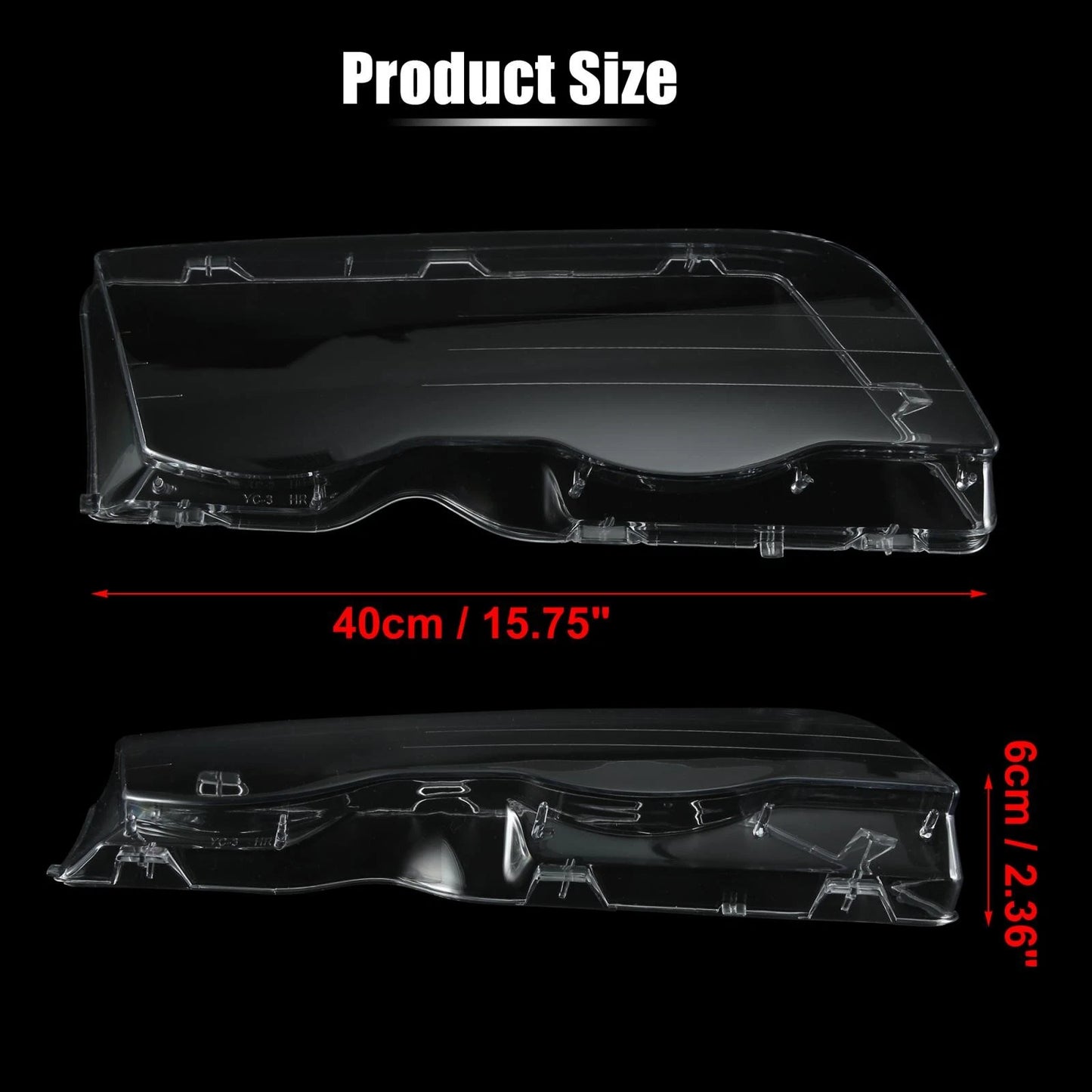 Front Headlight Lens Covers for BMW E46 (1998-2001) -  63126902753