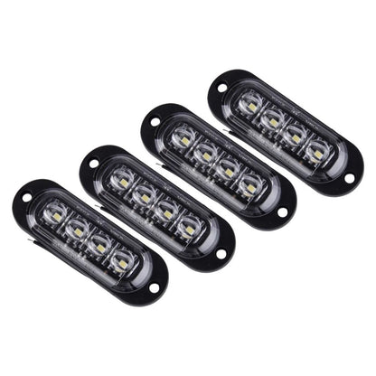 4x LED Side Marker Clearance Lights for Trailer Truck (12V-24V)