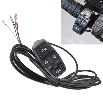 3in1 Waterproof Headlight Horn Indicator Light Switch for Motorcycle Scooter 12V