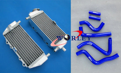 Aluminum Radiator + Black Silicone Hoses for Kawasaki KX250 (1999-2002)