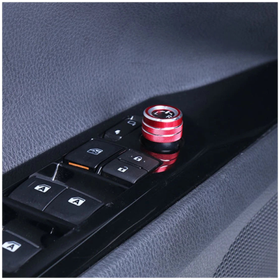 Red Rearview Mirror Adjust Knob Ring Cover for Toyota Camry (2018-2023)