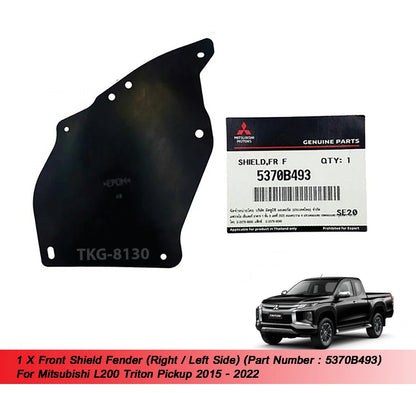 1 x Front Shield Fender for Mitsubishi L200 Triton (2015-2022)