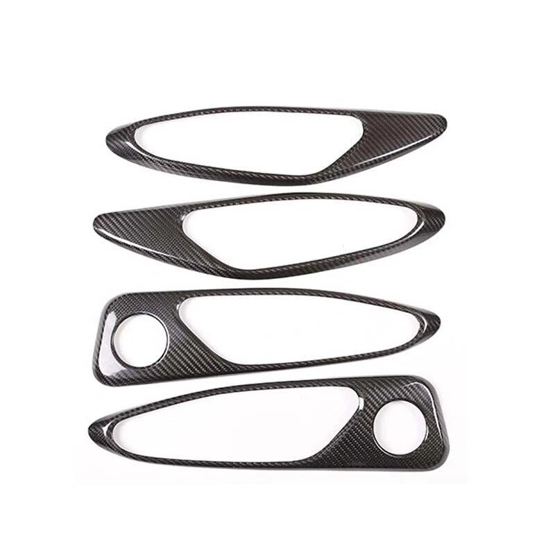 Real Carbon Fiber Interior Door Handle Cover Trim For Alfa Romeo Giulia 2017-18