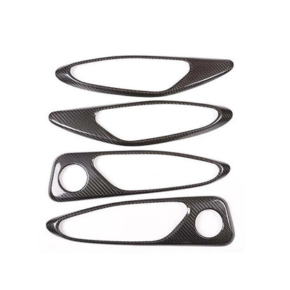 Real Carbon Fiber Interior Door Handle Cover Trim For Alfa Romeo Giulia 2017-18