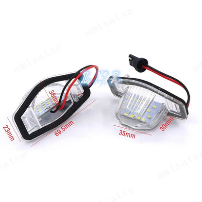 2 x 18 LED License Plate Lights for Honda Jazz, Odyssey, CR-V, FR-V (2001-2023)
