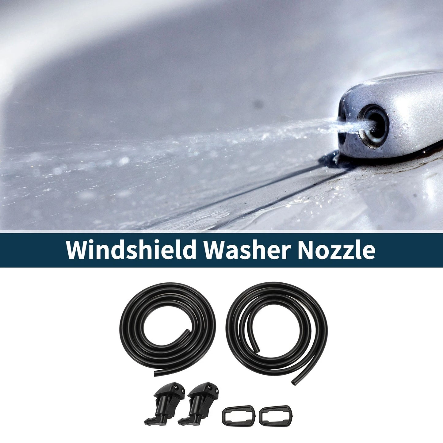 1 Set Windshield Washer Nozzle With Gasket Hose for Toyota Sienna (2000–2011)