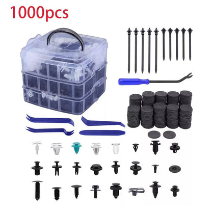 Car Retainer Clips 1000x Auto Fasteners Push Trim Pin Rivet Bumper Kit