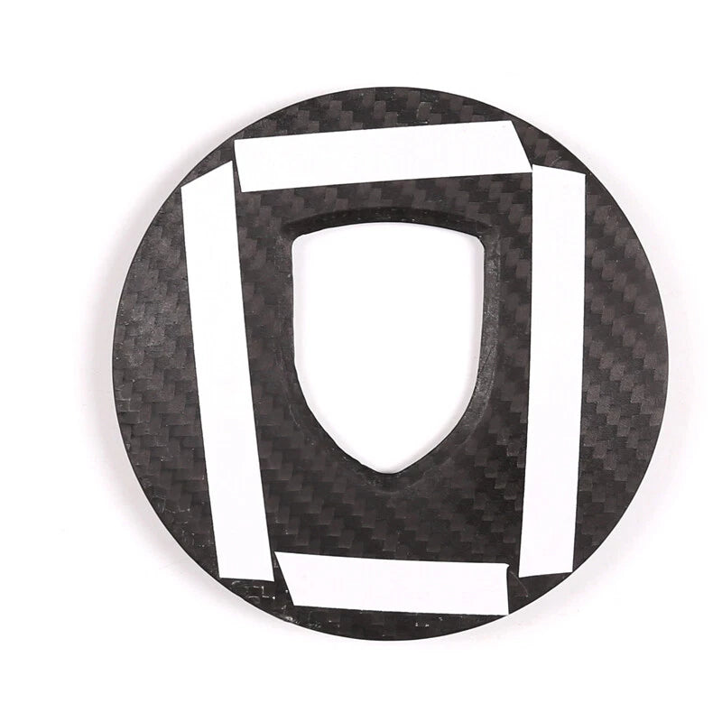 Real Carbon Fiber Steering Wheel Center Logo Trim Fits Porsche Macan 2015-2020
