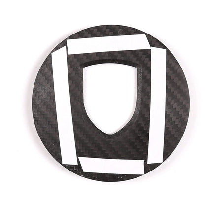 Real Carbon Fiber Steering Wheel Center Logo Trim Fits Porsche Macan 2015-2020