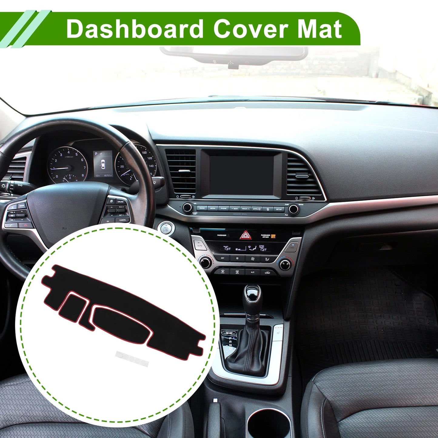 Dashboard Cover for Toyota Roomy Tank 2016-2020 Black Red 1 x Anti-Slip