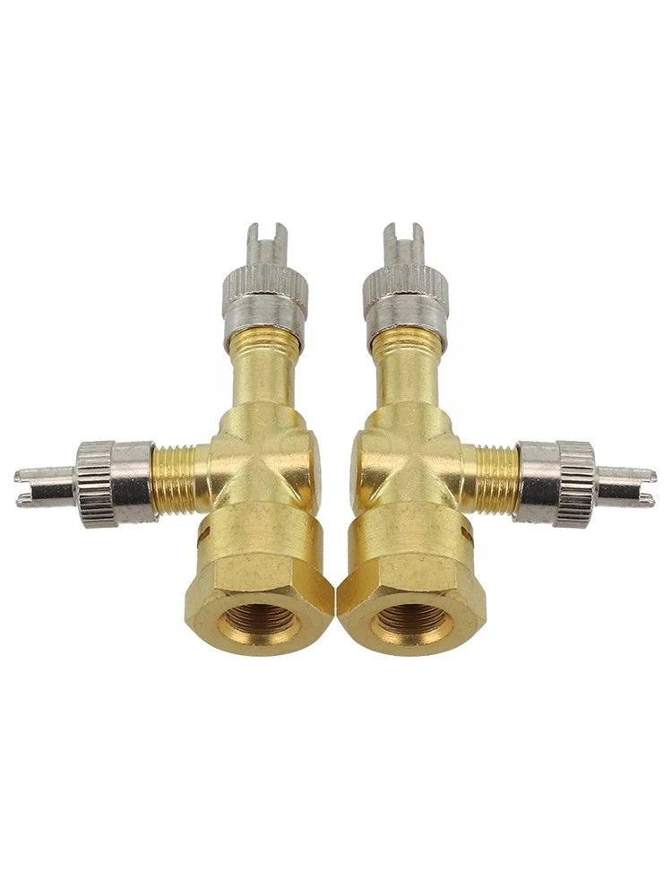 TPMS Valve Tee Adapter / Pack of 2 / Long lasting for Motorcycles and Cars