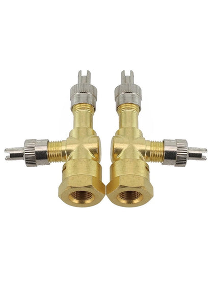 TPMS Valve Tee Adapter / Pack of 2 / Long lasting for Motorcycles and Cars