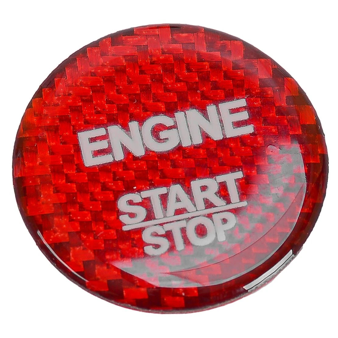 Red Carbon Fiber Engine Start Stop Push Button Cap Cover for Mercedes-Benz