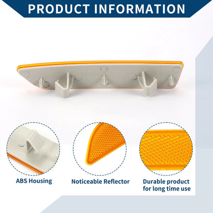 Bumper Reflector for BMW X3 (2007-2010) Yellow 1 Pcs Front Right