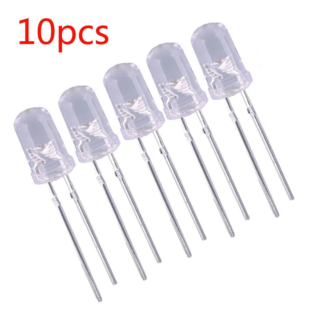 10 x 5mm Red LED Bulbs for Instrument Gauge Cluster Dash Light