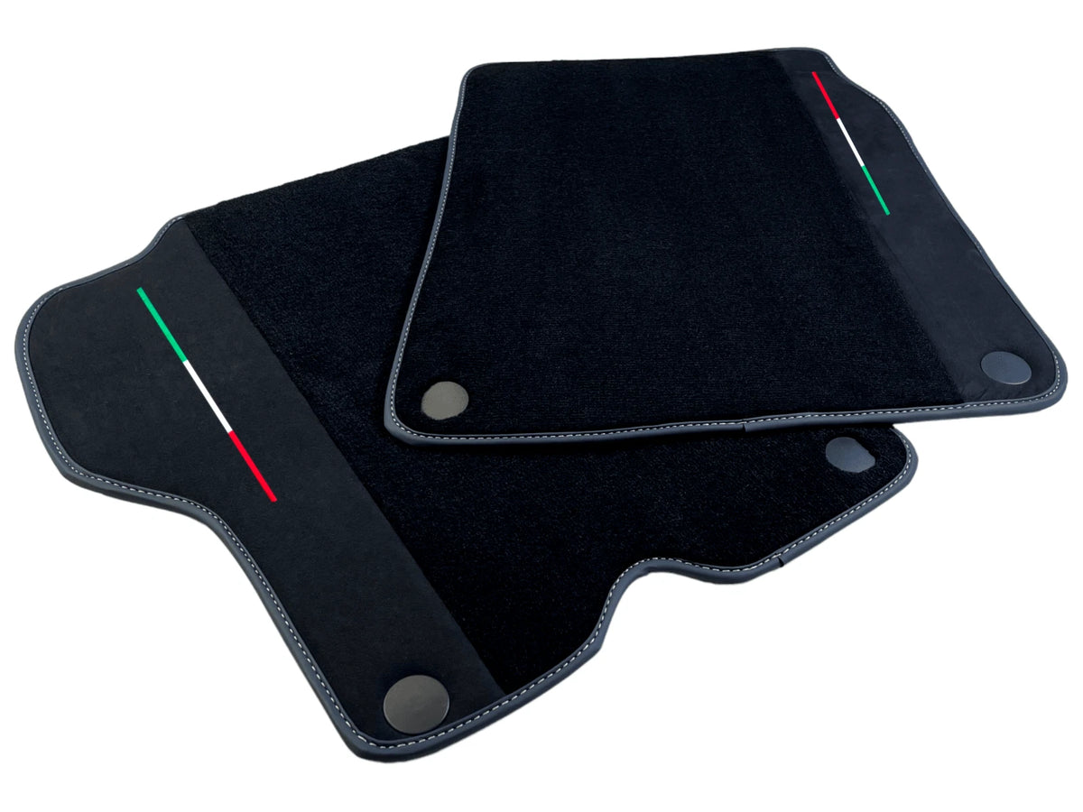 Black Floor Mats for Ferrari California (2008-2014) with Alcantara
