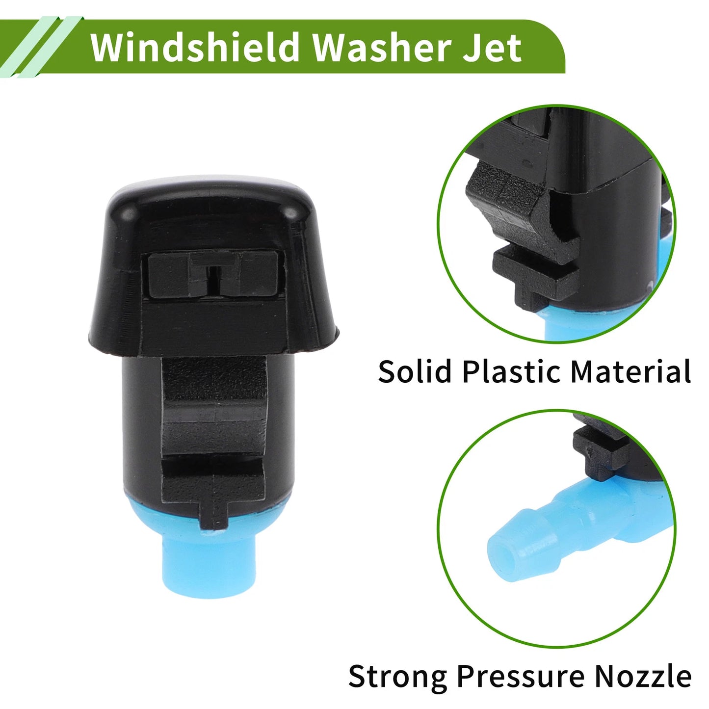 Windshield Washer Nozzle & Hose Connector for Jeep (2018-2023) 1 Set