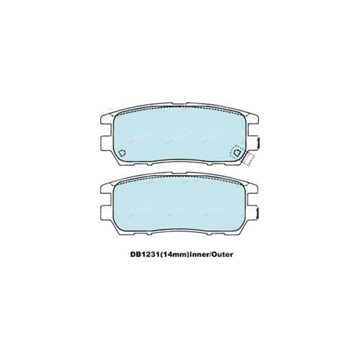 GCT Rear Disc Brake Pad Set for Mitsubishi Delica P25W (1994 - 2006)