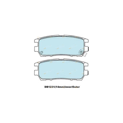 GCT Rear Disc Brake Pad Set for Mitsubishi Delica P25W (1994 - 2006)