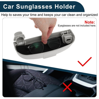 Sunglasses Case for Volvo XC90 Eyeglasses Holder Storage Box Grey (2016-2024)