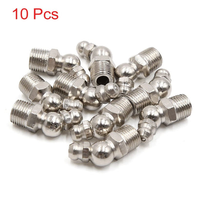 10pcs 1/8" Nickel Plated 45 Degree Grease Nipple Fitting for Motorcycle Car