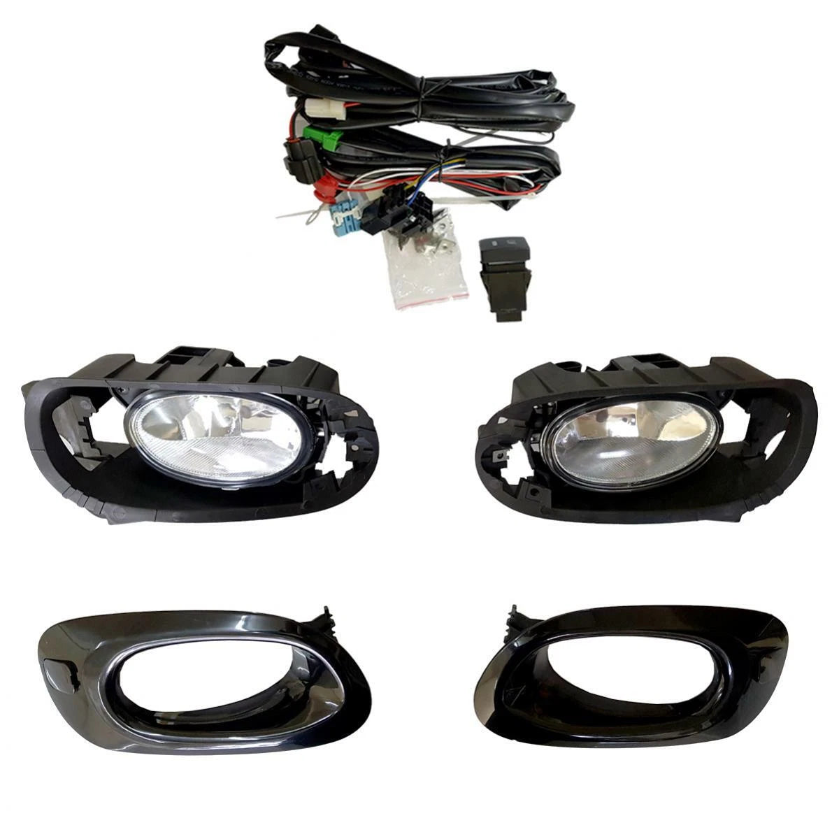 Fog Lights Driving Lamp Complete Set w Wire Fits Honda Jazz GE Minor 2011-13