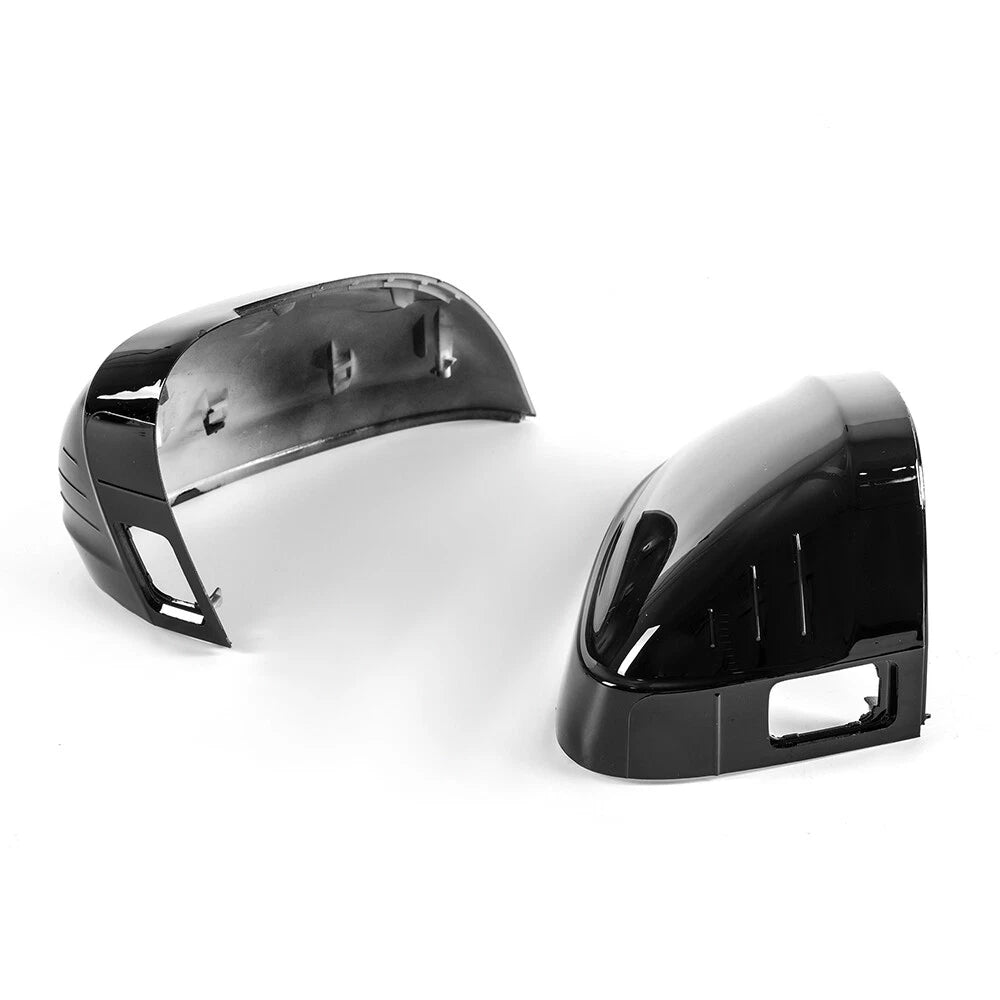 Gloss Black Side Mirror Cap Covers 2 x For Audi B9 A4 S4 A5 S5 (2017-2022)