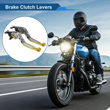 2 x Short/Long Brake Clutch Levers for Kawasaki ZX7R/ZX7RR (1989–2003)