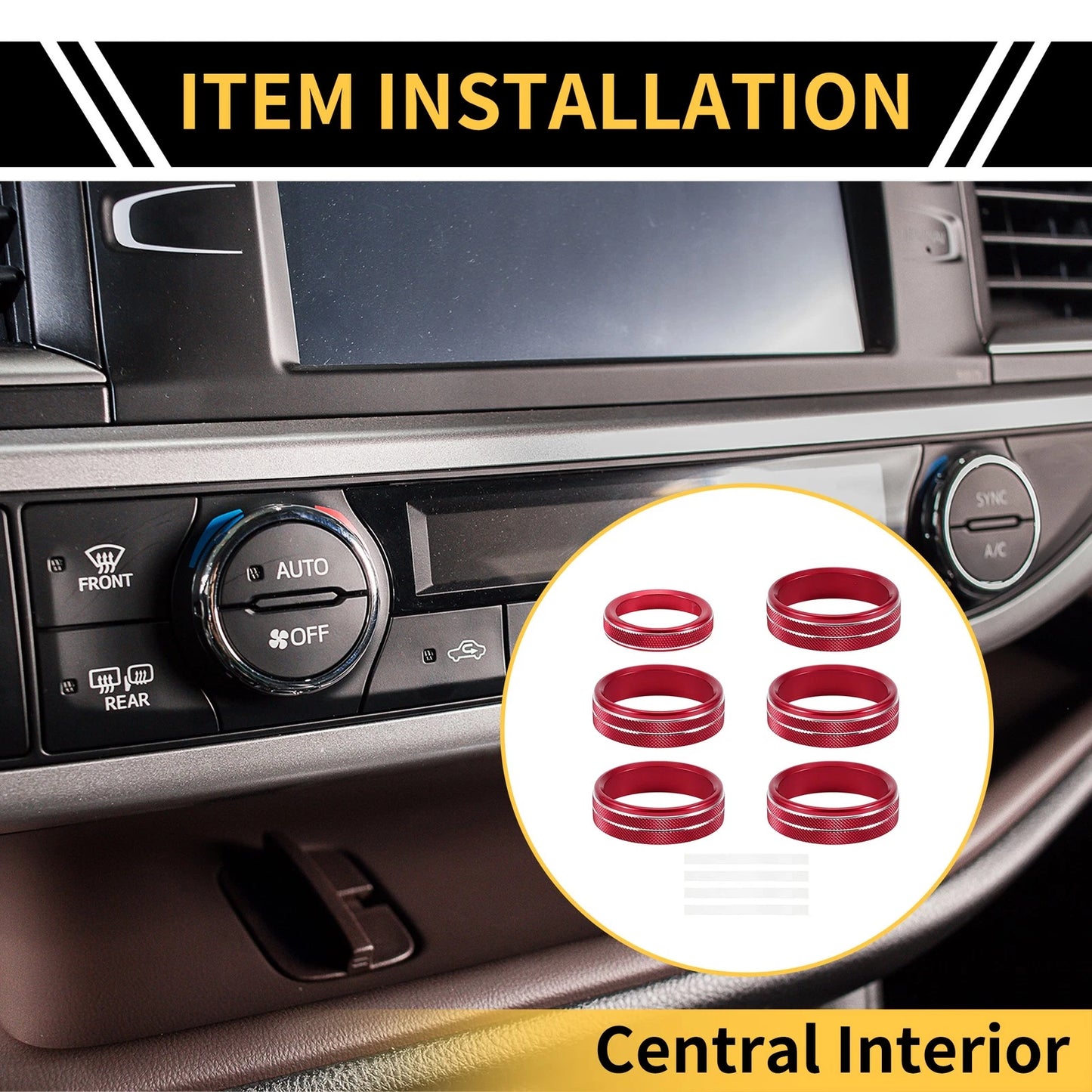 Air Conditioner Switch Knob Cover Ring for Ford F-150 XLT XL (2004-2023)