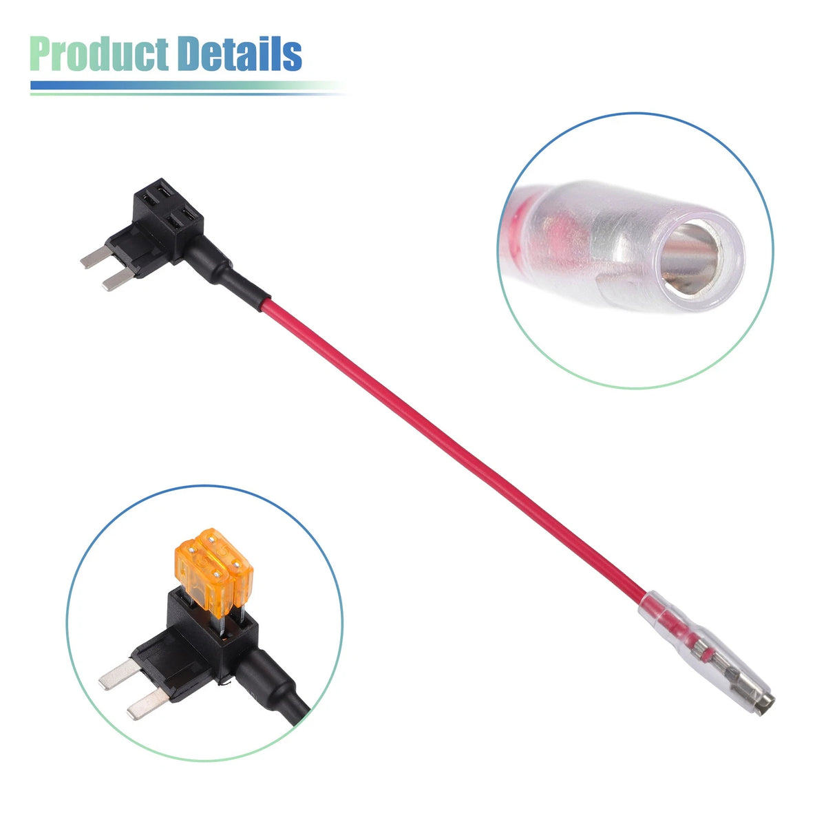 5 x Universal Car Fuse Tap & Circuit Adapters w/ 5A Mini Blade Fuses
