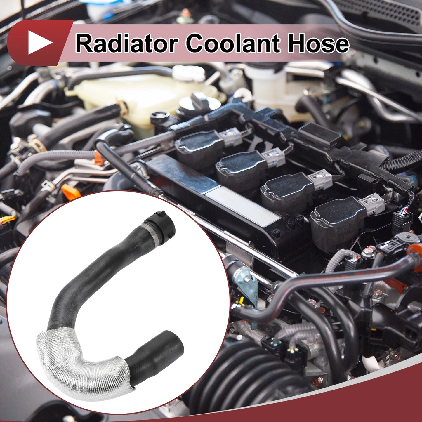 Radiator Coolant Hose for BMW 528i 3.0L L6 (2011) - Rubber Black